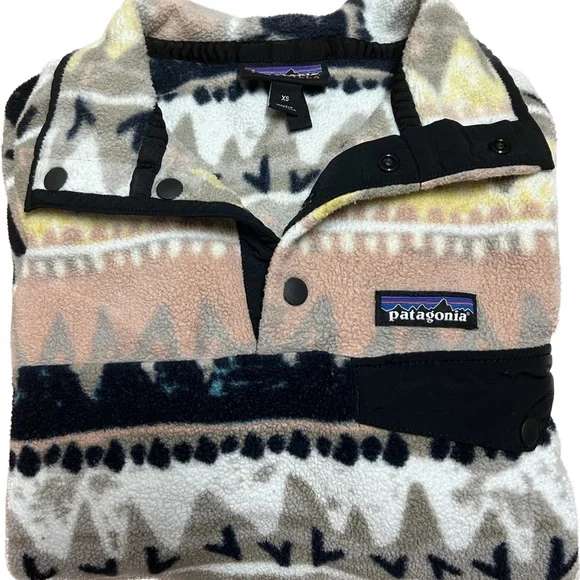 Patagonia Synchilla Fleece Snap-T Bandicoot Marrow Grey Pull Over Women’s XS